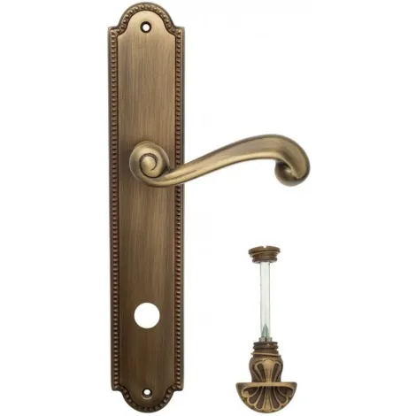 Дверная ручка Venezia \"CARNEVALE\" WC-4 на планке PL98 матовая бронза