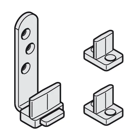 Комплект для телескопического раздвижения дверей Hafele 40-120 кг, ширина двери от 700 мм арт. 940.44.001