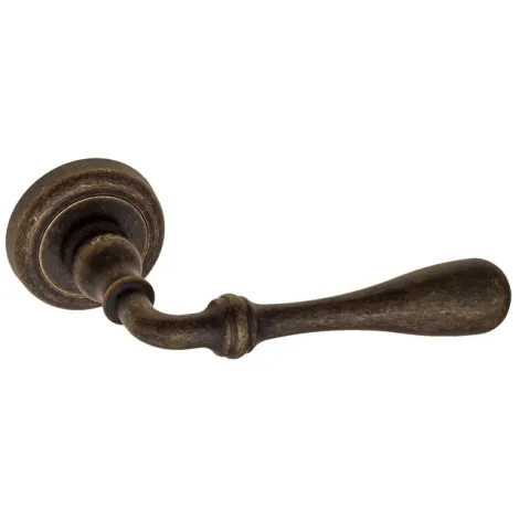 Дверная ручка на круглом основании Fratelli Cattini \"RETRO\" D1-BA античная бронза