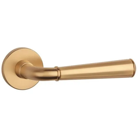 Дверная ручка на круглом основании APRILE MARIGOLD R GOLD SATIN матовое золото