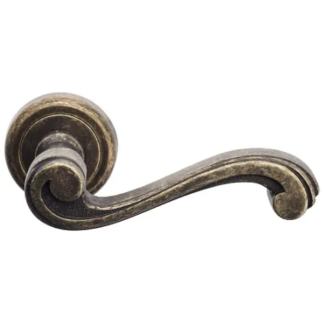 Дверная ручка на круглом основании Venezia \"VIVALDI\" D1 античная бронза