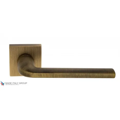 Дверная ручка на квадратном основании Fratelli Cattini \"LINEA\" 8-BY матовая бронза