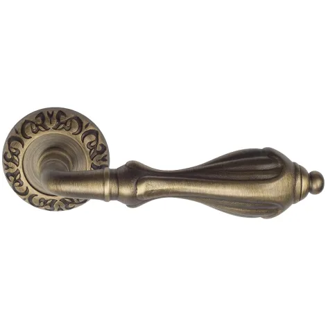 Дверная ручка на круглом основании Venezia \"ANAFESTO\" D4 матовая бронза