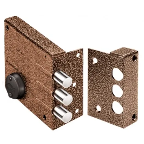 Замок накладной Elbor сувальдный Кремень 1.04.52.КМА (медный антик)