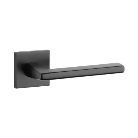 Дверная ручка на квадратном основании STILE ARTA Q SLIMM 7mm BLACK черный