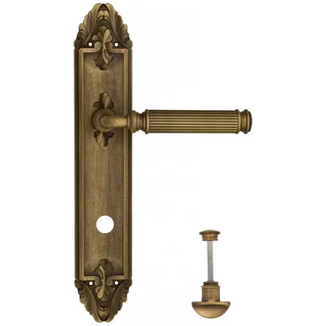 Дверная ручка Venezia \"MOSCA\" WC-2 на планке PL90 матовая бронза