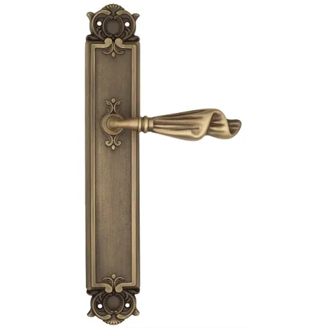 Дверная ручка Venezia \"OPERA\" на планке PL97 матовая бронза