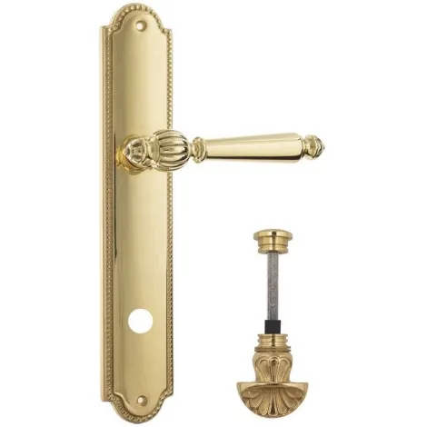 Дверная ручка Venezia \"PELLESTRINA\" WC-4 на планке PL98 полированная латунь