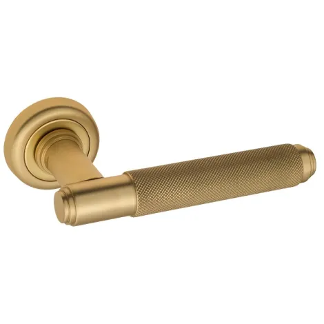 Дверная ручка на круглом основании Venezia \"EXA ZIG\" D1 французское золото