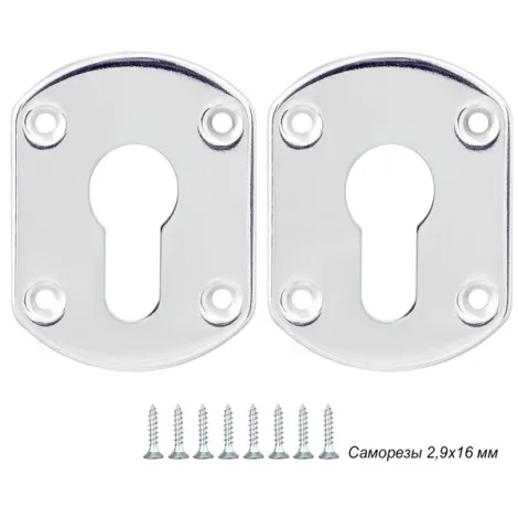 Декоративная накладка Punto ESC031-SS (нержавейка) на цилиндр (1 пара)