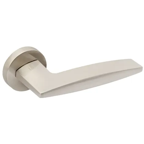 Дверная ручка на круглом основании FANTOM \"Николь\" MSN никель