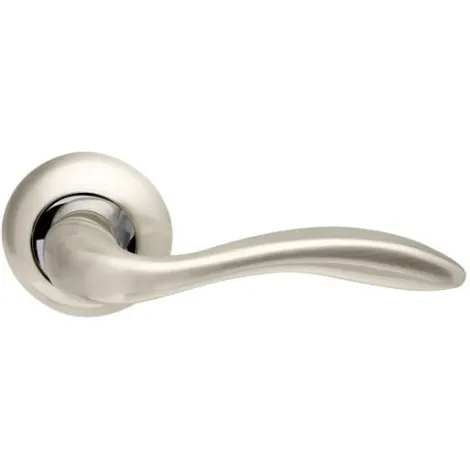 Дверная ручка на круглом основании Armadillo Selena LD19-1SN/CP-3 матовый никель/хром
