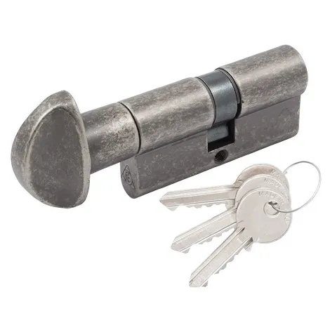 Цилиндровый механизм с вертушкой Cortelezzi 117F 30x30 античное железо