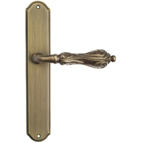 Дверная ручка Venezia \"MONTE CRISTO\" на планке PL02 матовая бронза