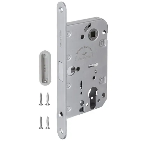 Замок межкомнатный магнитный под цилиндр с ответной планкой Armadillo GRAVITY G02.190.50.85 MWSC итальянский тисненый