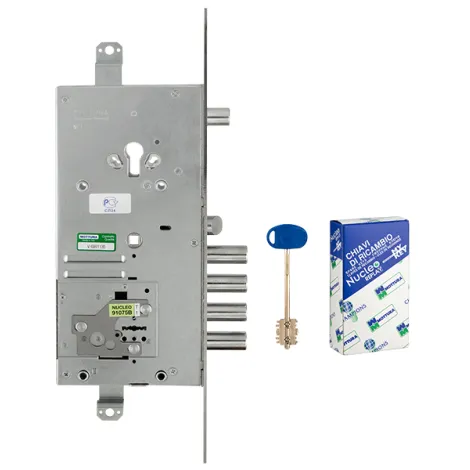 Замок врезной двухсистемный Mottura 54.J936M-D MyKey (правый), перекод. с торца, кл. 60 мм, без накл.