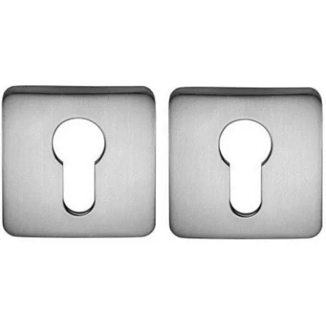 Накладка под цилиндр на квадратном основании Colombo PT 13 матовый хром