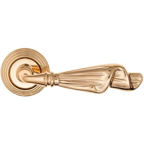 Дверная ручка на круглом основании Venezia \"OPERA\" D8 золото 24К