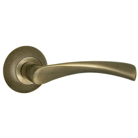 Дверная ручка на круглом основании Punto R.TL54.CRONA (CRONA TL) ABG-6 зеленая бронза