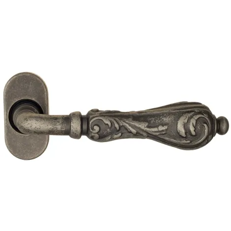 Дверная ручка для профильных дверей Venezia \"MONTE CRISTO\" EP античное серебро