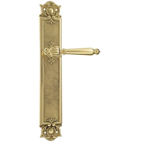 Дверная ручка Venezia \"PELLESTRINA\" на планке PL97 полированная латунь