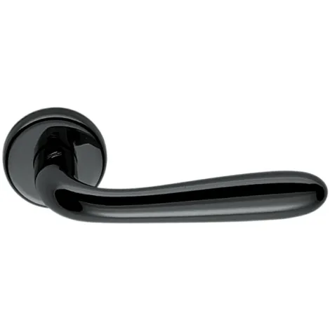 Дверная ручка на круглом основании Colombo Robot CD41 матовый черный