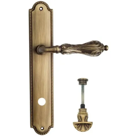 Дверная ручка Venezia \"MONTE CRISTO\" WC-4 на планке PL98 матовая бронза