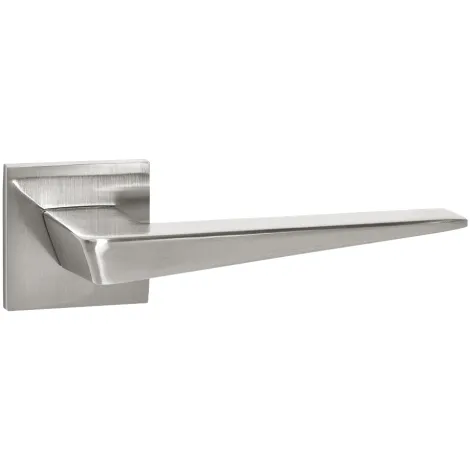 Дверная ручка на квадратном основании Ajax K.JS51.TRIO SN-3 матовый никель