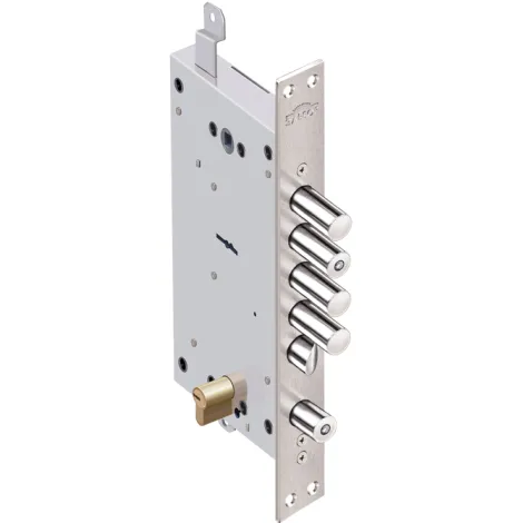 Замок врезной Elbor двухсистемный Рубин 1.08.46 с тягами, 5 кл. /27647/