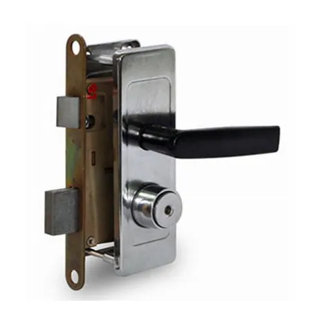 Замок врезной цилиндровый с защелкой в комплекте с ручкой Zenit ЗВ4Д (Аналог ШО-25), 3 кл.