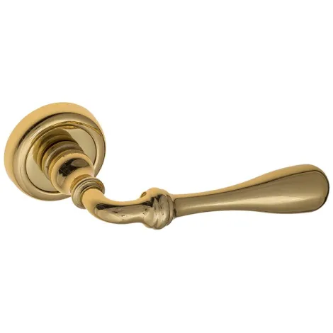 Дверная ручка на круглом основании Fratelli Cattini \"RETRO\" D1-OLV полированная латунь