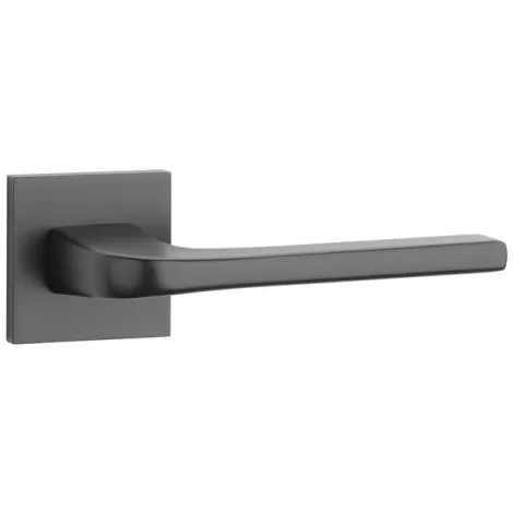 Дверная ручка на квадратном основании STILE NAKA Q SLIMM 7 mm черный