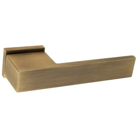 Дверная ручка на прямоугольном основании Fratelli Cattini \"COSMO\" 6-BY матовая бронза