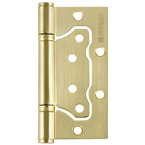 Петля универсальная без врезки Fuaro IN4500W SB (500-2BB 100x2,5) матовое золото