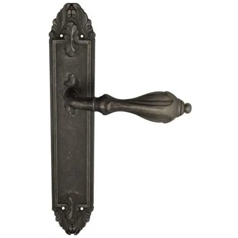 Дверная ручка Venezia \"ANAFESTO\" на планке PL90 античное серебро