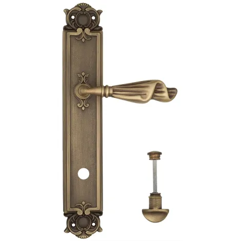 Дверная ручка Venezia \"OPERA\" WC-2 на планке PL97 матовая бронза