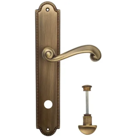 Дверная ручка Venezia \"CARNEVALE\" WC-2 на планке PL98 матовая бронза