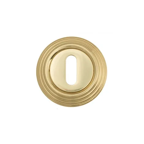 Накладка дверная под ключ буратино на круглом основании Venezia KEY-1 D8 полированная латунь 2 шт.