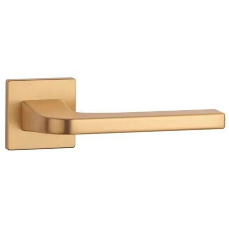 Дверная ручка на квадратном основании APRILE ISMENA Q 7S KG матовое золото