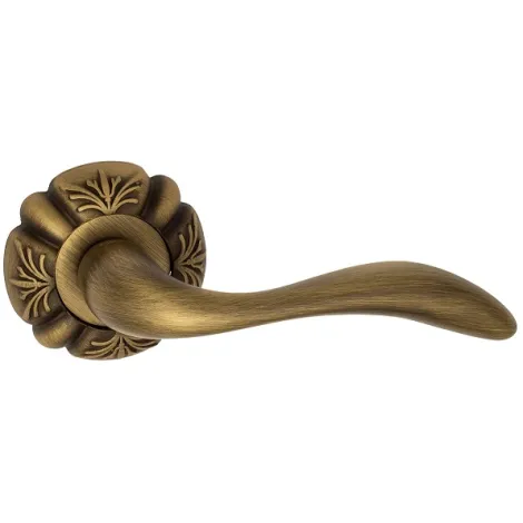 Дверная ручка на круглом основании Venezia \"ALESSANDRA\" D5 матовая бронза