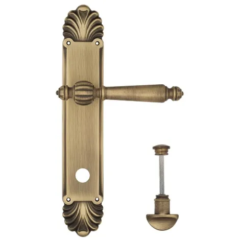 Дверная ручка Venezia \"PELLESTRINA\" WC-2 на планке PL87 матовая бронза