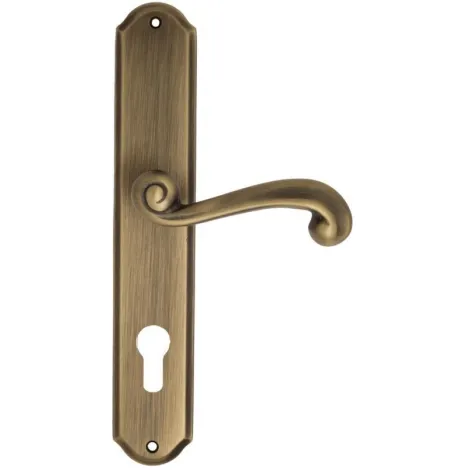 Дверная ручка Venezia \"CARNEVALE\" CYL на планке PL02 матовая бронза