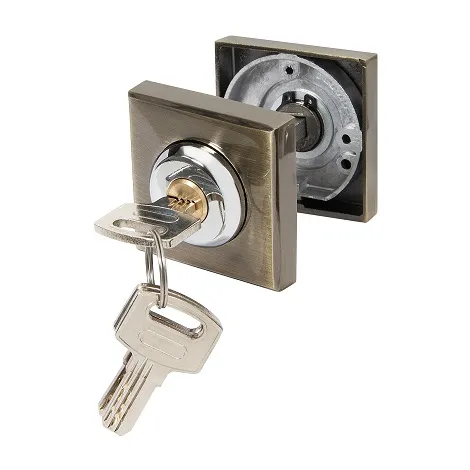 Ручка поворотная с фиксацией ключом Ajax BK6.FIX.JK AB-7 бронза