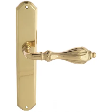 Дверная ручка Venezia \"ANAFESTO\" на планке PL02 полированная латунь