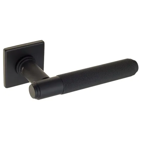 Дверная ручка на квадратном основании Venezia \"Exa Zig\" FSS черный