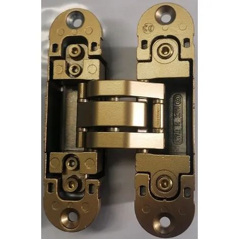 Петля скрытой установки универсальная Otlav Invisacta 300 3D (120x30 мм) 60кг матовое золото