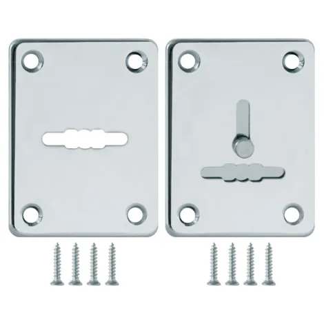 Декоративная накладка Fuaro ESC.S-lift+S/K.set (ESC081/082) хром на сувальдный замок сталь (1пара)