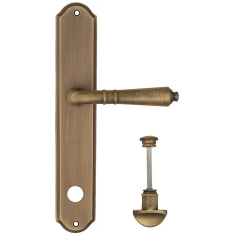 Дверная ручка на планке Fratelli Cattini \"TOSCANA\" WC-2 PL02-BY матовая бронза