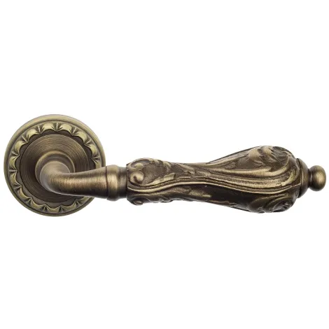 Дверная ручка на круглом основании Venezia \"MONTE CRISTO\" D2 матовая бронза