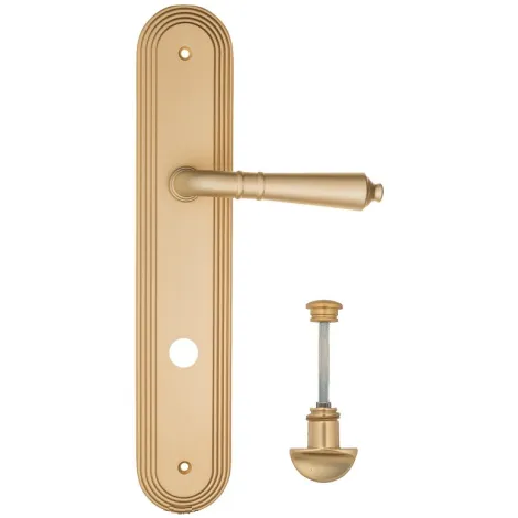 Дверная ручка на планке Fratelli Cattini \"TOSCANA\" WC-2 PL288-BS матовая латунь